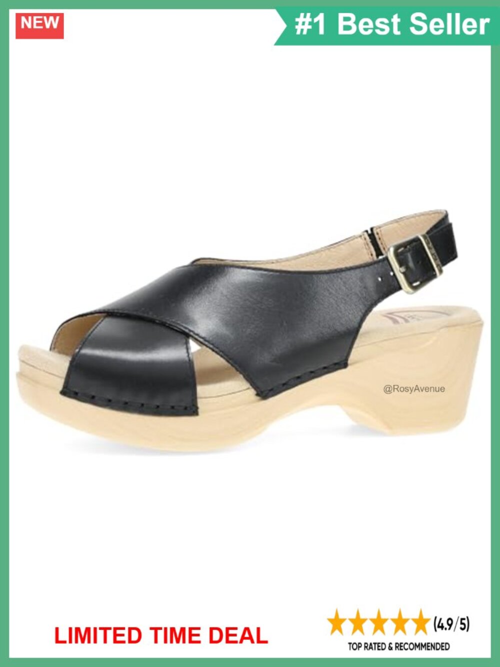 Dansko Sloane Women's Leather Wedge Sandals Ankle Strap